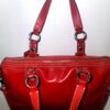 Coach Z Nancy red patent leather satchel